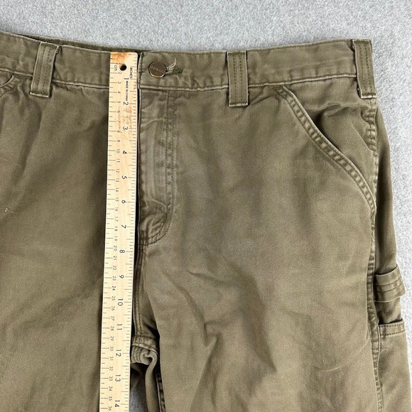 Carhartt Pants Men 36x32 B324 Arg Relaxed Fit Carpenter Khaki Tan Brown Work - Picture 4 of 9